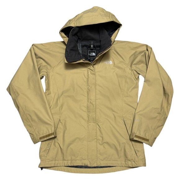 The North Face HYVENT Waterproof Tan Light Spring Fall Jacket Womens Small - Picture 1 of 7